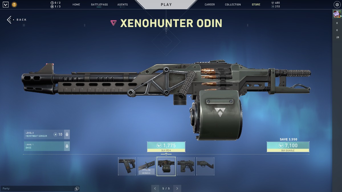 Peau Xenohunter VALORANT Odin