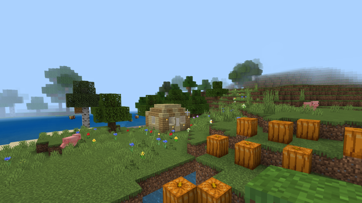 Cabane fleurie Minecraft