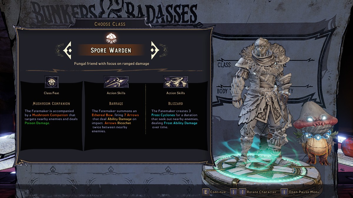 Liste des niveaux de Tiny Tina's Wonderlands Spore Warden.