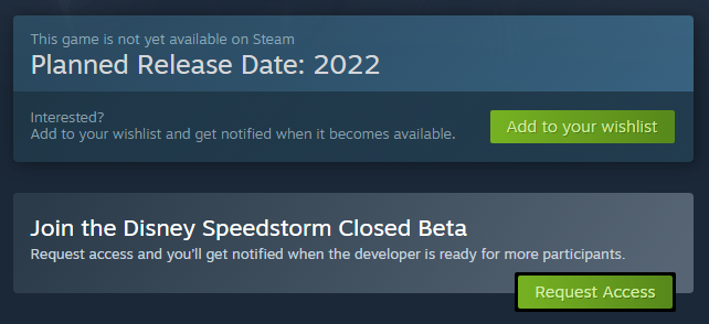 Bêta fermée de Disney Speedstorm