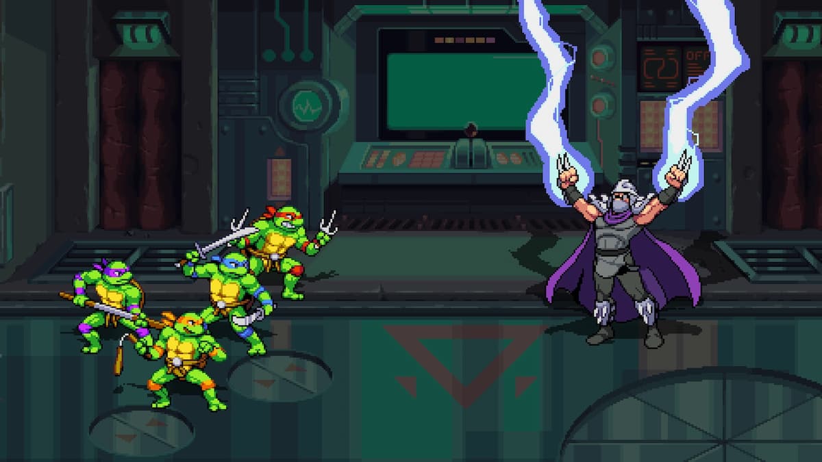 Scène de bataille de vengeance de TMNT Shredder