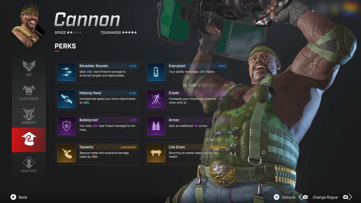 Avantages de Canon Rogue Company