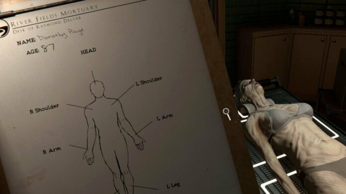 The Mortuary Assistant Marks Checklist