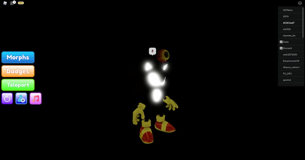 Comment trouver le Evileye Sonic Morph dans Find the Sonic Morphs evileye sonic in find the sonic morphs