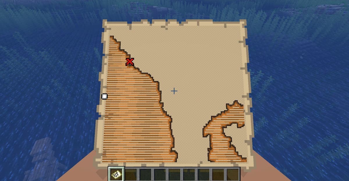 carte au trésor enfouie dans minecraft
