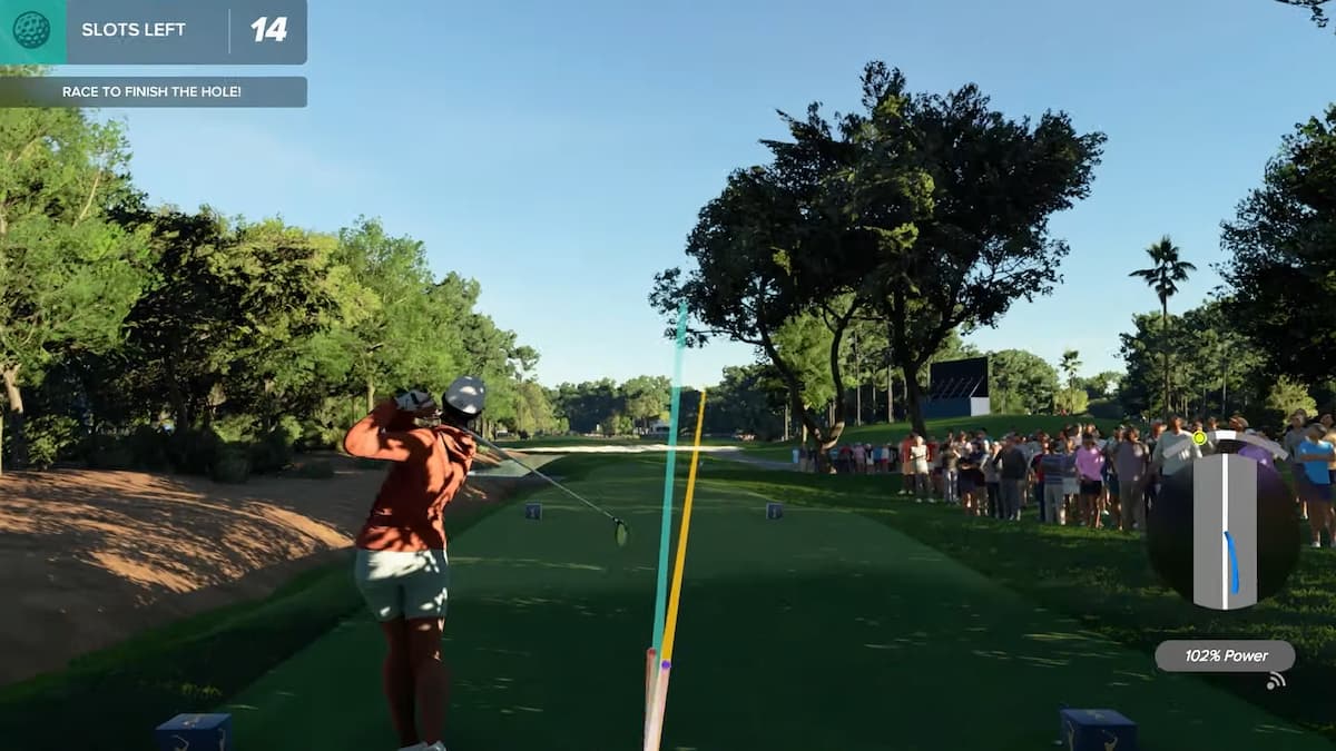 Un joueur essayant de frapper un swing shot