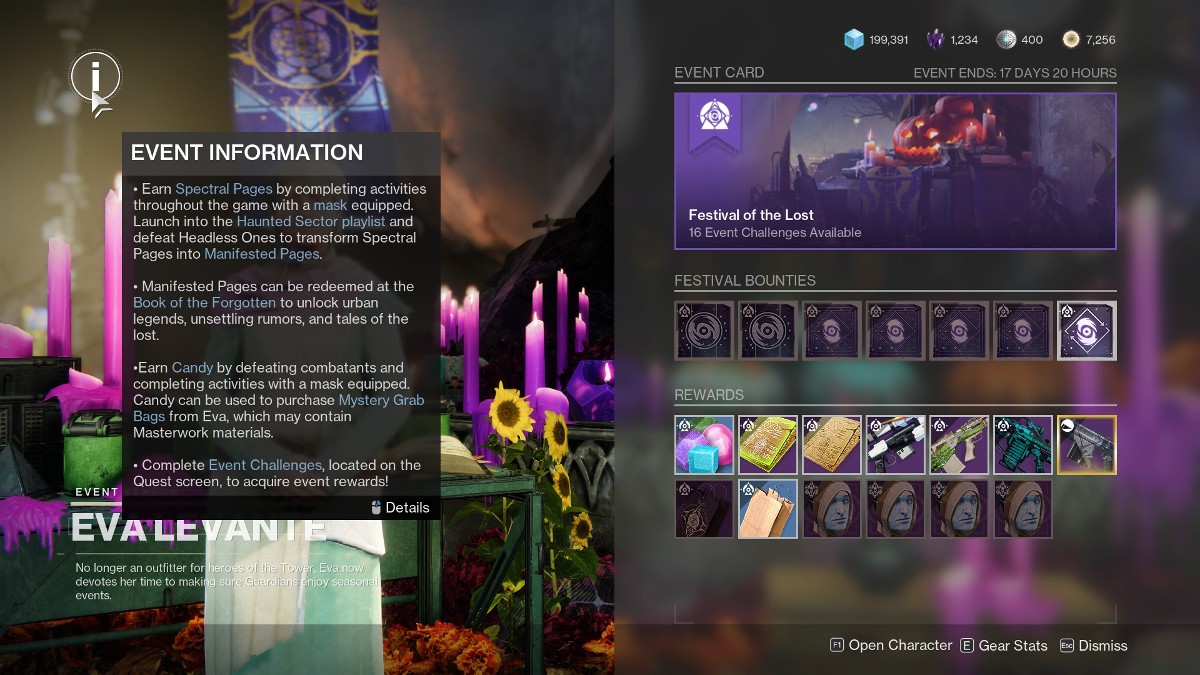 Différence de Destiny 2 entre les pages spectrales et les pages manifestées - Eva Levante dans la tour.