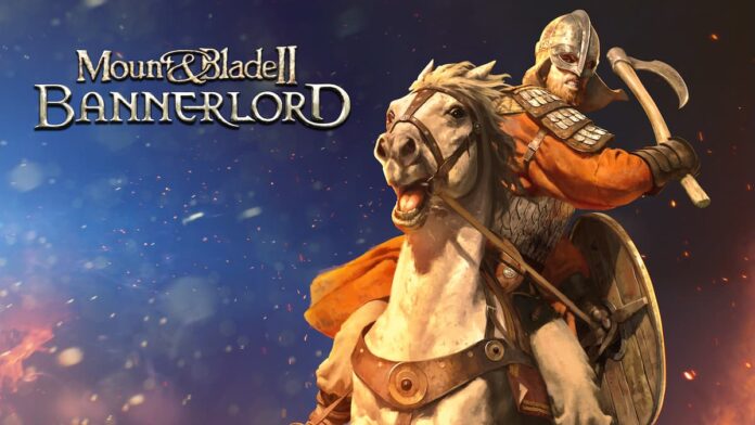 A knight on a horse swinging his axe.