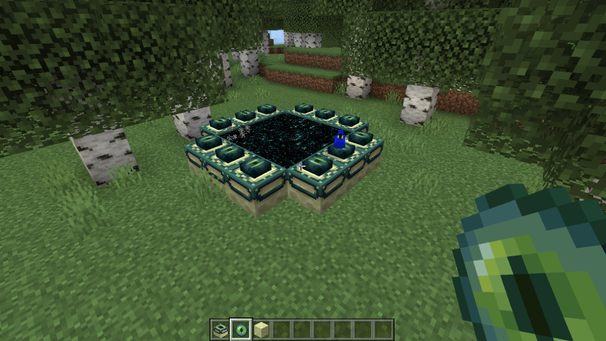 Portail final fait maison dans Minecraft