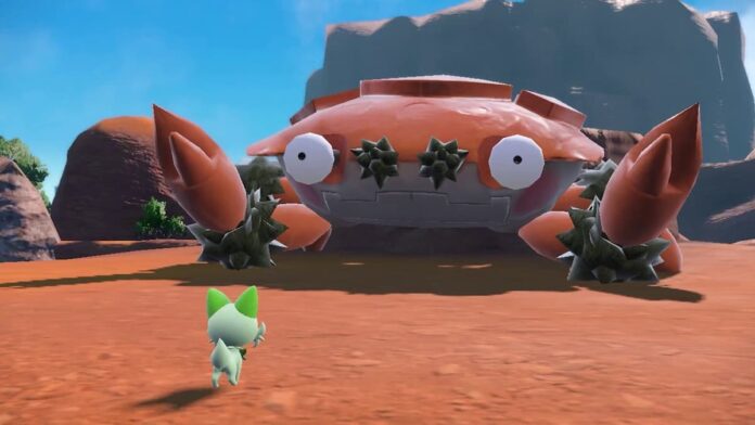 klawf stoney titan battle pokemon scarlet and violet