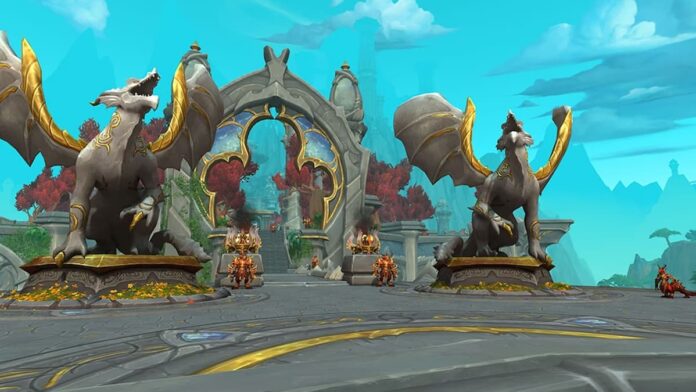 Emplacement du vendeur d'honneur JcJ de Valdrakken dans World of Warcraft Dragonflight
