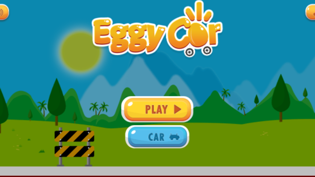 Écran de titre Eggy Car
