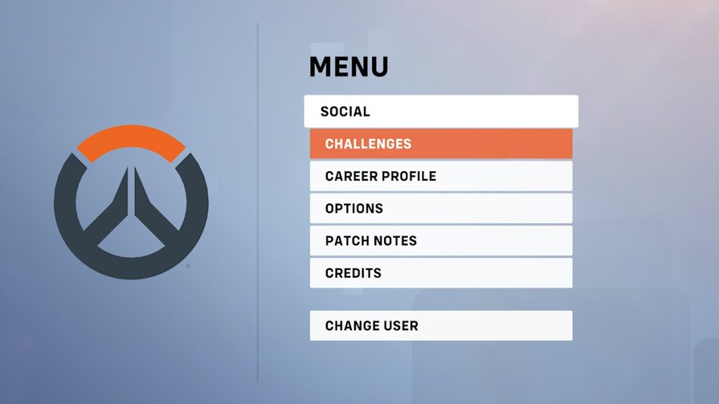 Écran de menu Overwatch 2
