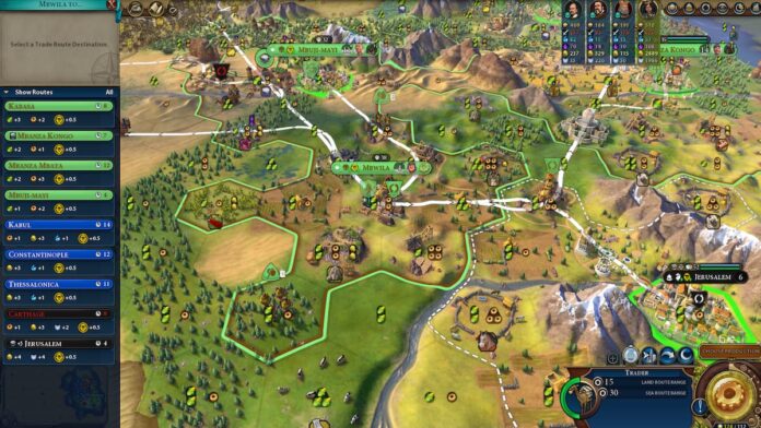 Trade Route in Civ VI 