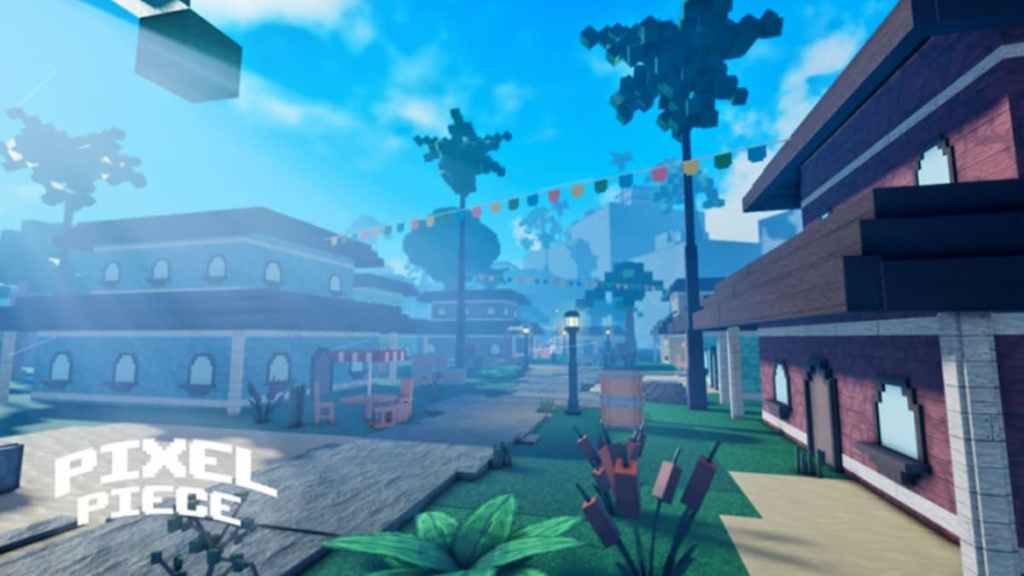 île aux morceaux de pixels