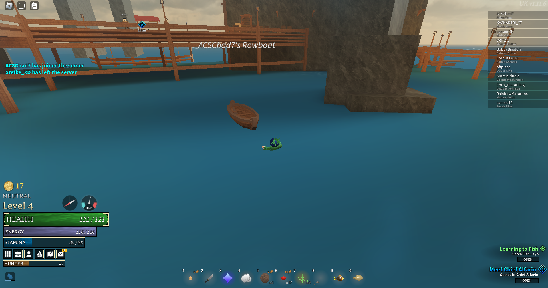 Comment faire apparaître ou amarrer votre bateau dans Arcane Odyssey docking rowboat in arcane odyssey