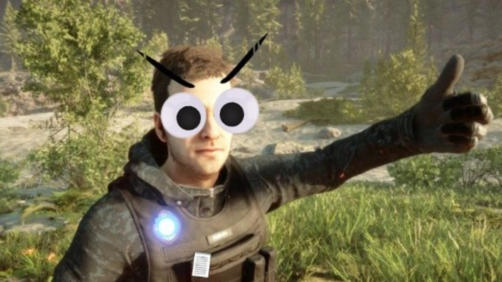 Fils de la forêt Kelvin aux yeux écarquillés