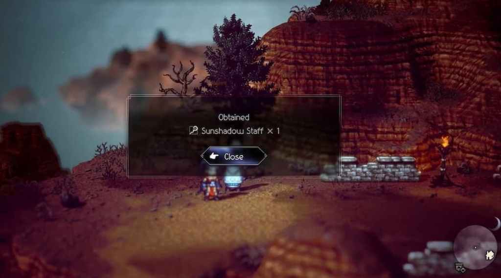 obtenir le bâton de l'ombre du soleil dans Octopath Traveler 2