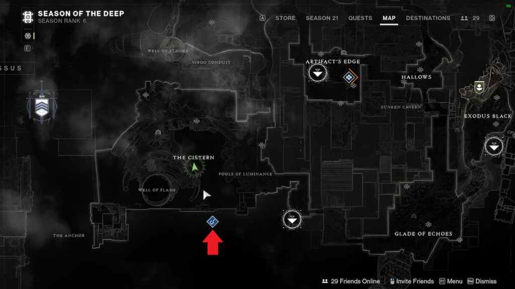 Comment attraper du poisson dans la citerne sur Nessus à l'emplacement de Destiny 2
